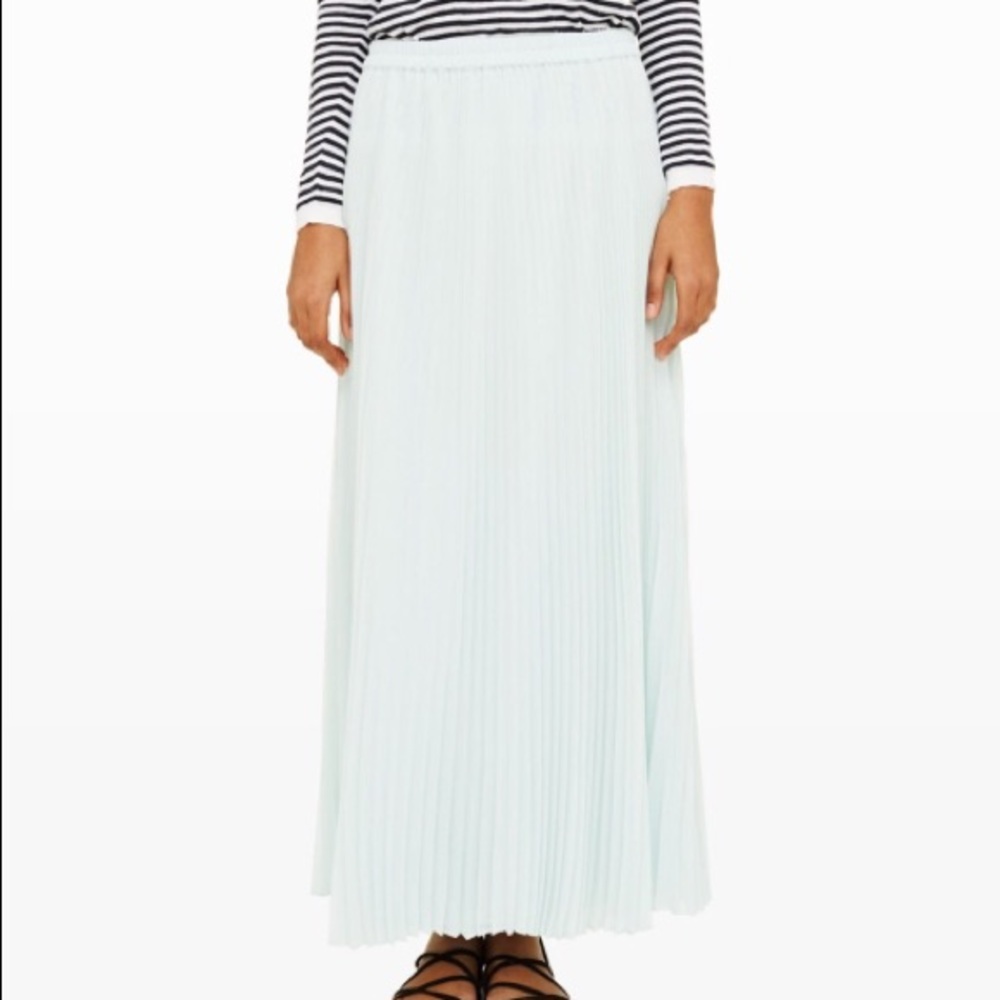 Club Monaco Jamae mint maxi pleated skirt